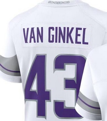 Men's Minnesota Vikings #43 Andrew Van Ginkel Limited White Alternate Vapor Jersey
