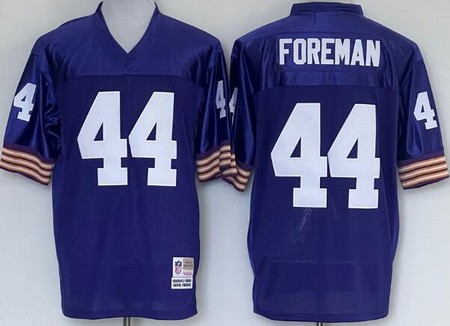 Men's Minnesota Vikings #44 Chuck Foreman Purple Throwback Jersey