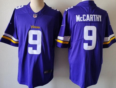 Men's Minnesota Vikings #9 JJ McCarthy Limited Purple Vapor Jersey