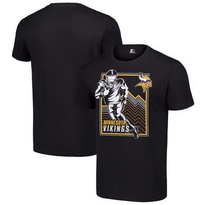 Men's Minnesota Vikings Black Graphic Shield Logo T Shirt