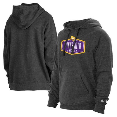 Men's Minnesota Vikings Charcoal 2021 NFL Draft Hook Pullover Hoodie