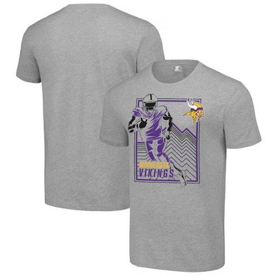 Men's Minnesota Vikings Gray Graphic Shield Logo T Shirt