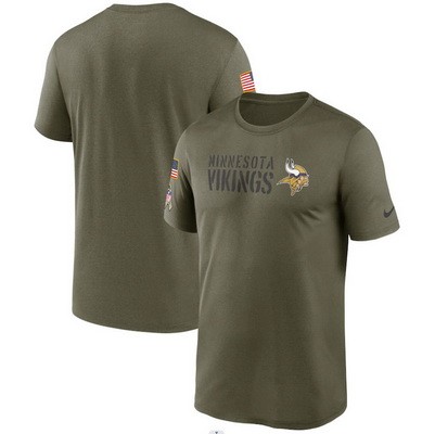 Men's Minnesota Vikings Olive 2022 Salute to Service Legend Team T Shirt