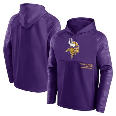 Men's Minnesota Vikings Purple Shade Defender Raglan Pullover Hoodie