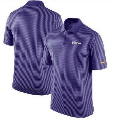 Men's Minnesota Vikings Purple Sideline Lock Up Victory Performance Polo