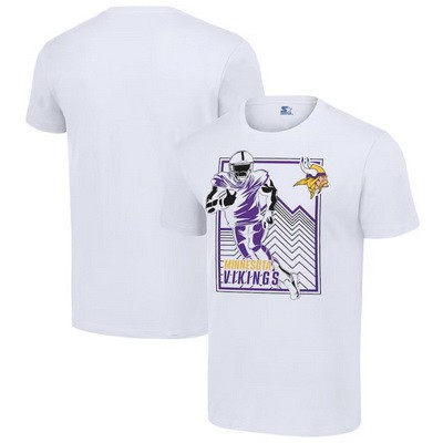 Men's Minnesota Vikings White Graphic Shield Logo T Shirt