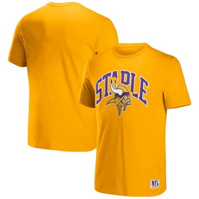 Men's Minnesota Vikings Yellow NFL x Staple Logo Lockup T Shirt