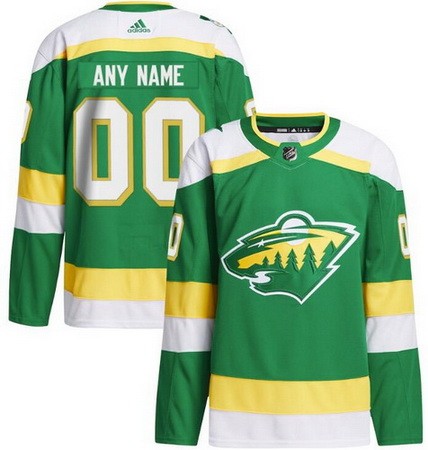 Men's Minnesota Wild Customized Green Alternate Authentic Jersey