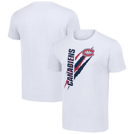 Men's Montreal Canadiens Starter White Color Scratch T Shirt