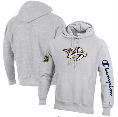 Men's Nashville Predators Gray Champion O&B Capsule II Pullover Hoodie