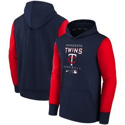 Men's Navy Red Authentic Collection Performance Hoodie