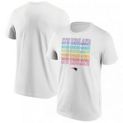 Men's New England Patriots White City Pride T Shirt