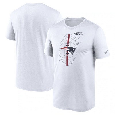 Men's New England Patriots White Legend Icon Performance T Shirt