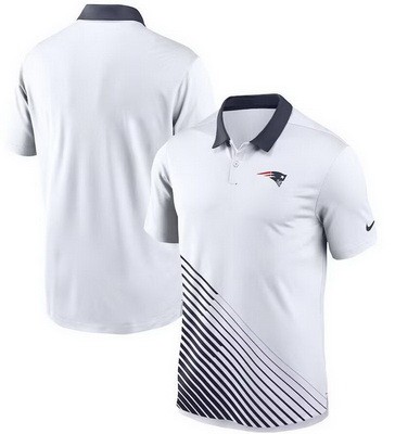 Men's New England Patriots White Navy Vapor Performance Polo