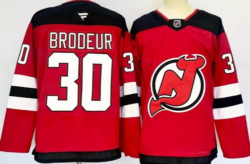 Men's New Jersey Devils #30 Martin Brodeur Red Authentic Jersey