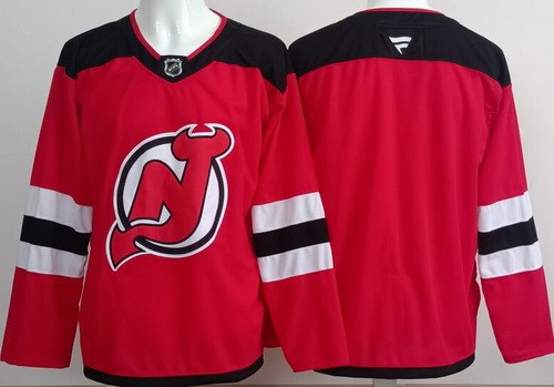 Men's New Jersey Devils Blank Red Authentic Jersey