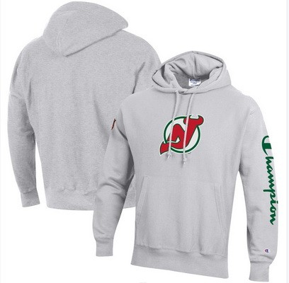 Men's New Jersey Devils Gray Champion O&B Capsule II Pullover Hoodie