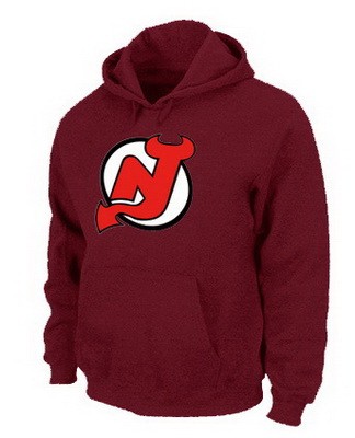 Men's New Jersey Devils Red Printed Pullover Hoodie