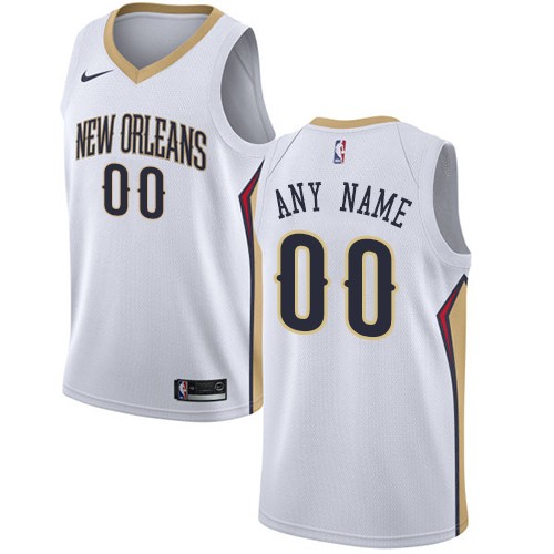Men's New Orleans Pelicans Customized White Icon Swingman Nike Jersey