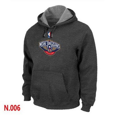 Men's New Orleans Pelicans Dark Grey Printed Pullover Hoodie