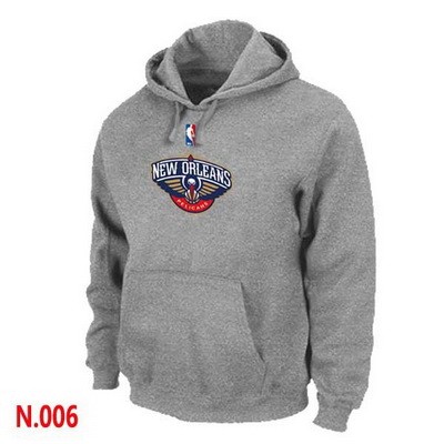 Men's New Orleans Pelicans Grey Printed Pullover Hoodie