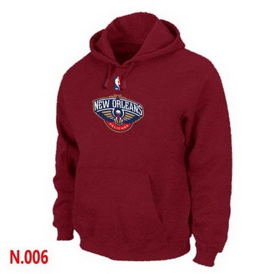 Men's New Orleans Pelicans Red Printed Pullover Hoodie