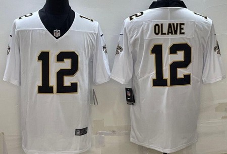Men's New Orleans Saints #12 Chris Olave Limited White Vapor Jersey