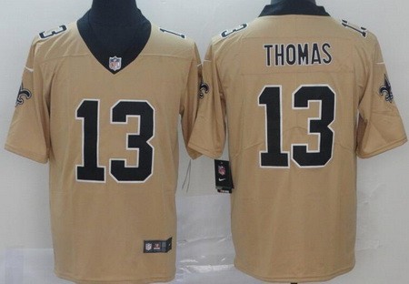 Men's New Orleans Saints #13 Michael Thomas Limited Gold Inverted Vapor Untouchable Jersey