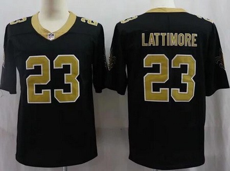 Men's New Orleans Saints #23 Marshon Lattimore Limited Black Vapor Untouchable Jersey