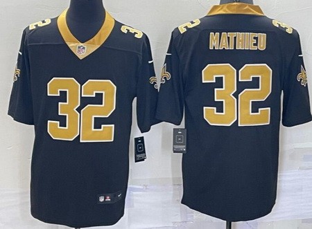 Men's New Orleans Saints #32 Tyrann Mathieu Limited Black Vapor Jersey
