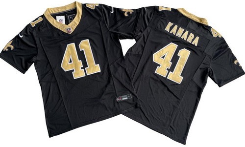 Men's New Orleans Saints #41 Alvin Kamara Limited Black FUSE Vapor Jersey