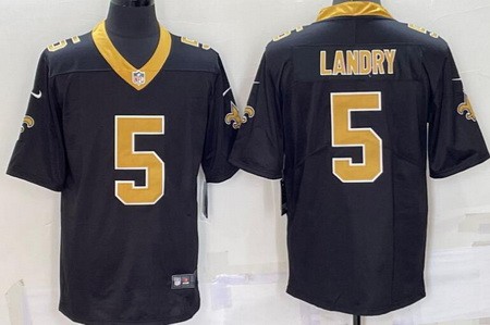 Men's New Orleans Saints #5 Jarvis Landry Limited Black Vapor Jersey