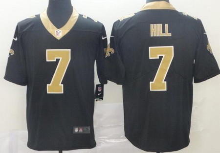 Men's New Orleans Saints #7 Taysom Hill Limited Black Vapor Untouchable Jersey