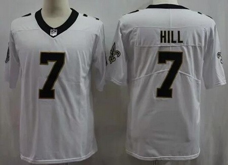 Men's New Orleans Saints #7 Taysom Hill Limited White Vapor Untouchable Jersey