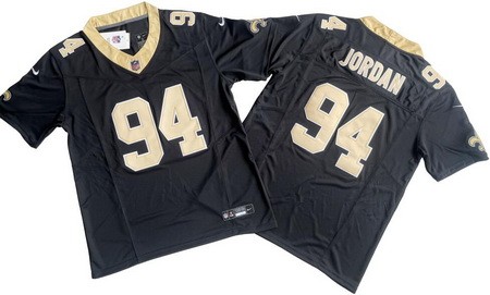 Men's New Orleans Saints #94 Cameron Jordan Limited Black FUSE Vapor Jersey