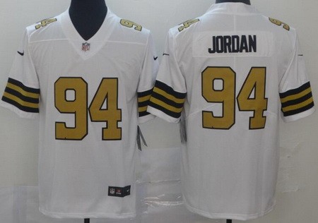 Men's New Orleans Saints #94 Cameron Jordan Limited White Rush Color Jersey