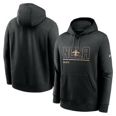 Men's New Orleans Saints Black City Code Club Fleece Pullover Hoodie