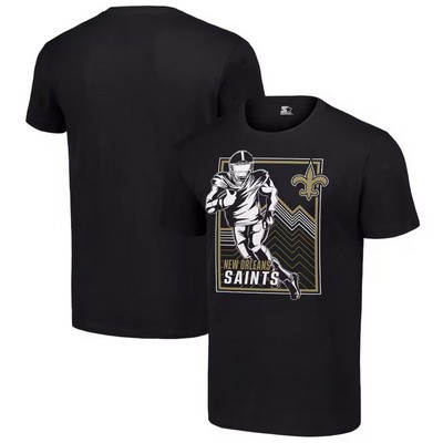 Men's New Orleans Saints Black Graphic Shield Logo T Shirt