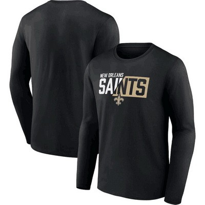 Men's New Orleans Saints Black NFL x Bud Light Long Sleeve T Shirt