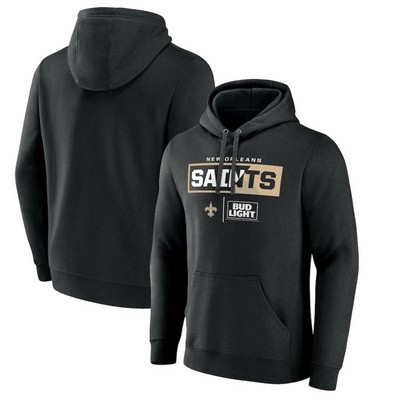 Men's New Orleans Saints Black NFL x Bud Light Pullover Hoodie