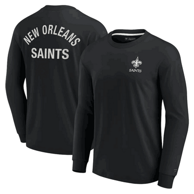 Men's New Orleans Saints Black Super Soft Long Sleeve T Shirt