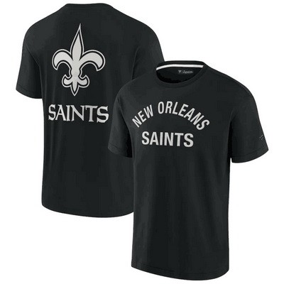 Men's New Orleans Saints Black Super Soft Short Sleeve T Shirt