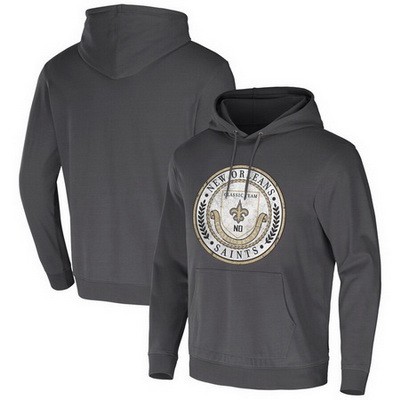 Men's New Orleans Saints Gray x Darius Rucker Collection Washed Pullover Hoodie