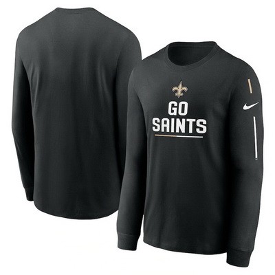 Men's New Orleans Saints Team Slogan Long Sleeve T Shirt