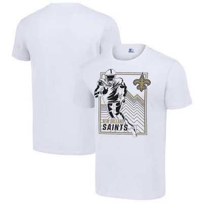 Men's New Orleans Saints White Graphic Shield Logo T Shirt