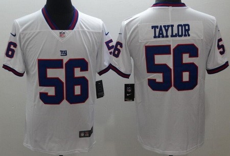 Men's New York Giants #56 Lawrence Taylor Limited White Rush Color Jersey