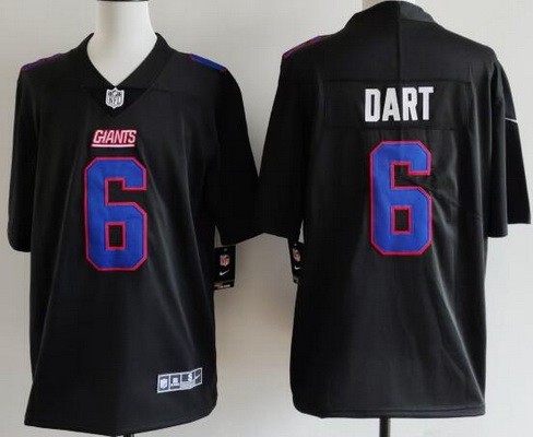 Men's New York Giants #6 Jaxson Dart Limited Black Fashion Vapor Jersey