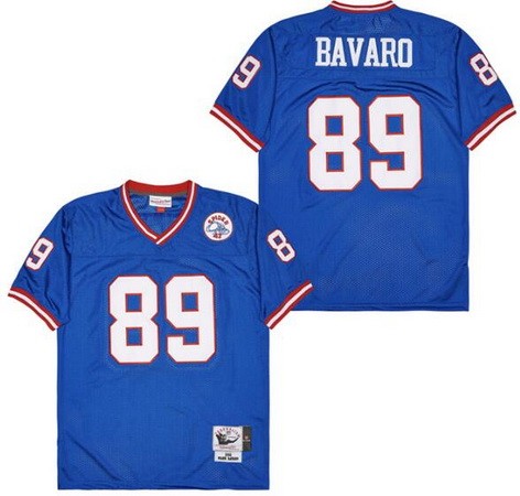 Men's New York Giants #89 Mark Bavaro Blue 1986 Throwback Jersey