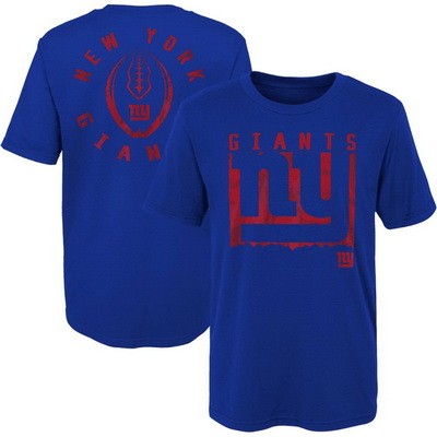 Men's New York Giants Blue Liquid Camo Logo T Shirt