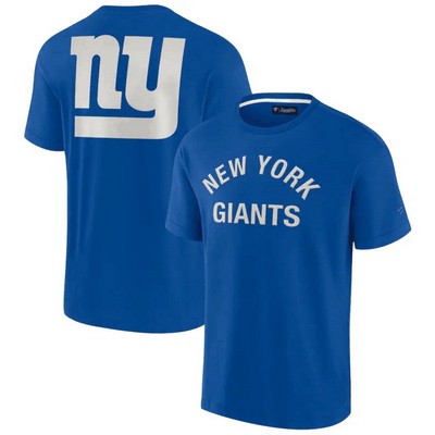 Men's New York Giants Blue Super Soft Short Sleeve T Shirt